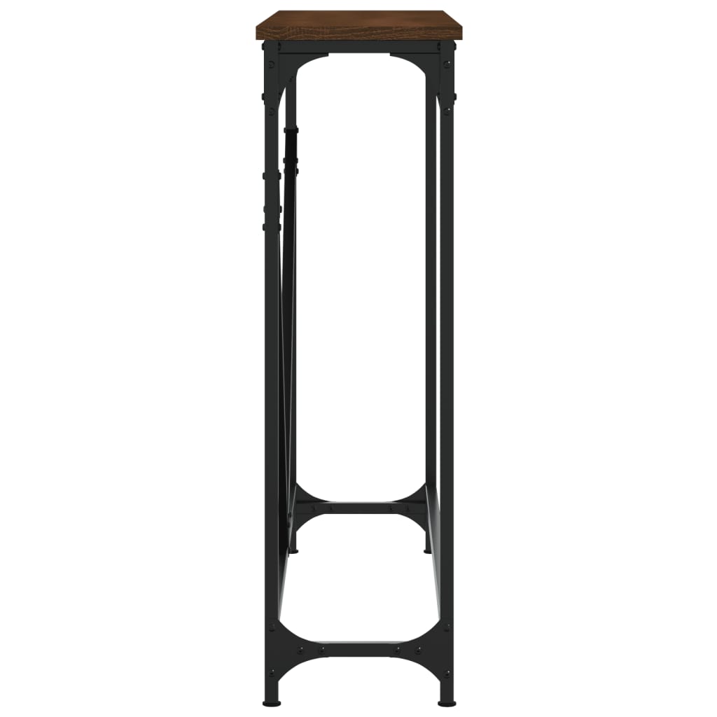 Măsuță consolă, stejar maro, 102x22,5x75 cm, lemn prelucrat GartenMobel Dekor
