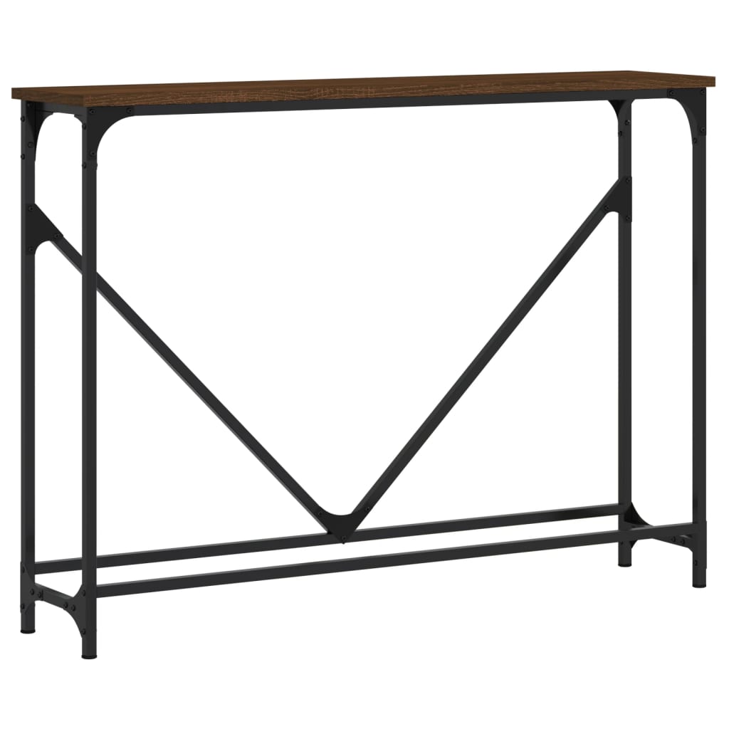 Măsuță consolă, stejar maro, 102x22,5x75 cm, lemn prelucrat GartenMobel Dekor