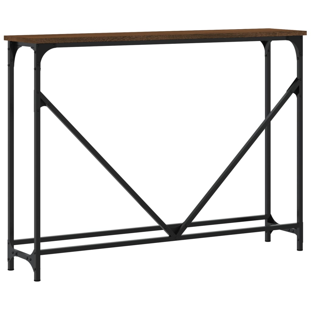 Măsuță consolă, stejar maro, 102x22,5x75 cm, lemn prelucrat GartenMobel Dekor