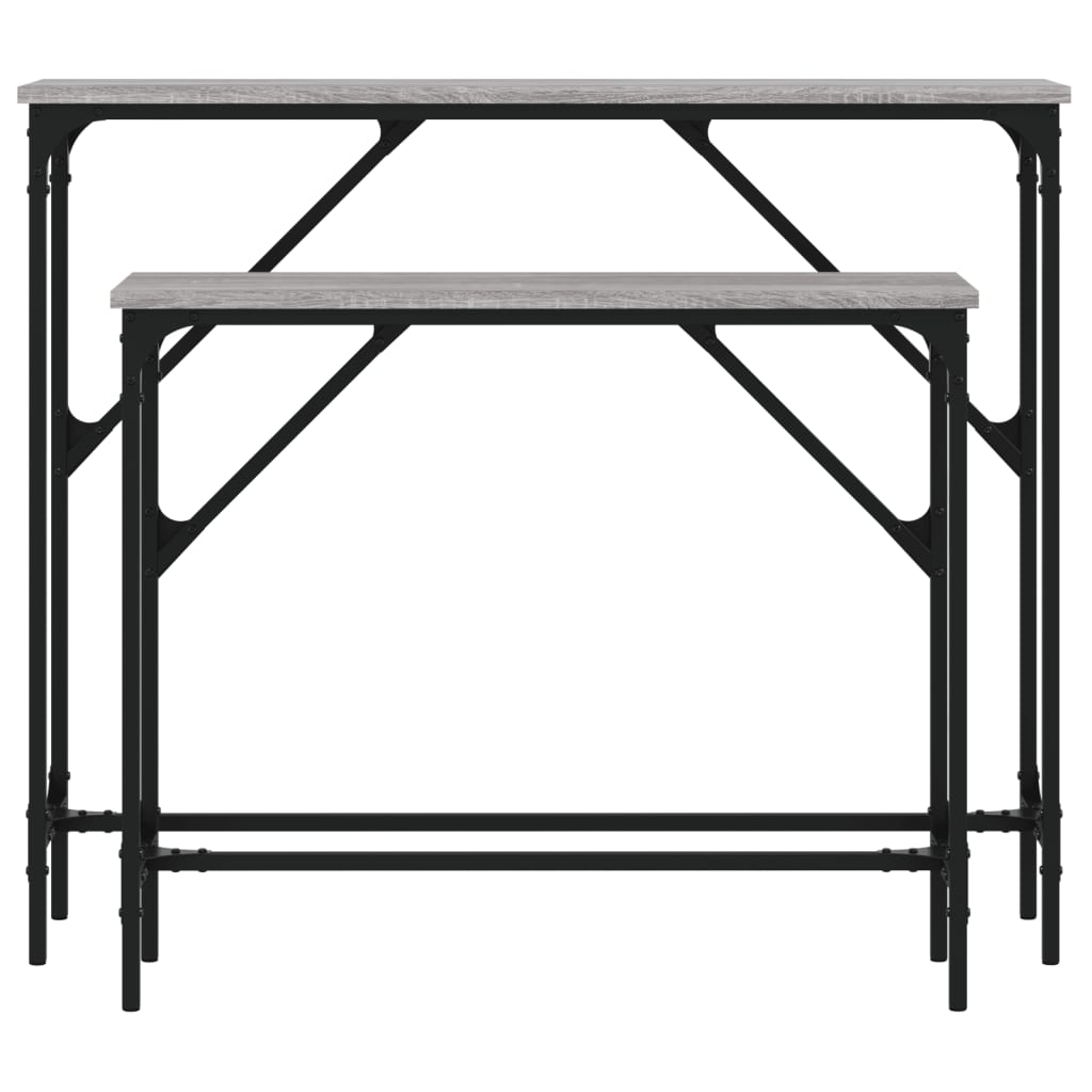 Măsuțe console, 2 buc., gri sonoma, lemn compozit GartenMobel Dekor