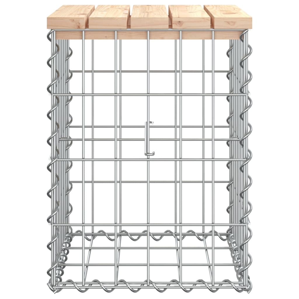 Bancă de grădină, design gabion, 33x31x42 cm, lemn masiv de pin GartenMobel Dekor