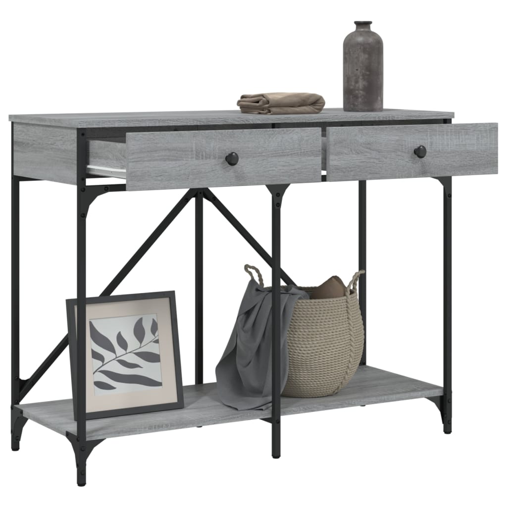 Măsuță consolă, gri sonoma, 100x39x78,5 cm, lemn prelucrat GartenMobel Dekor