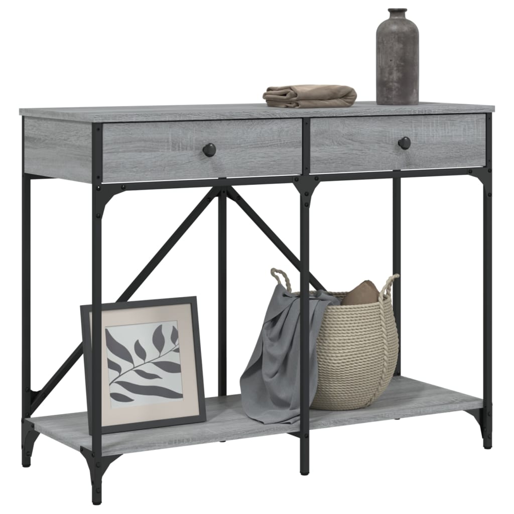 Măsuță consolă, gri sonoma, 100x39x78,5 cm, lemn prelucrat GartenMobel Dekor