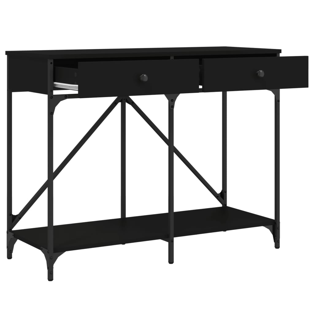 Măsuță consolă, negru, 100x39x78,5 cm, lemn compozit GartenMobel Dekor