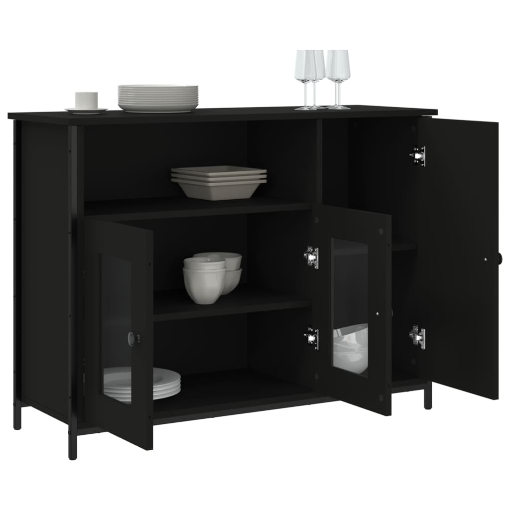 Servantă, negru, 100x35x75 cm, lemn prelucrat GartenMobel Dekor