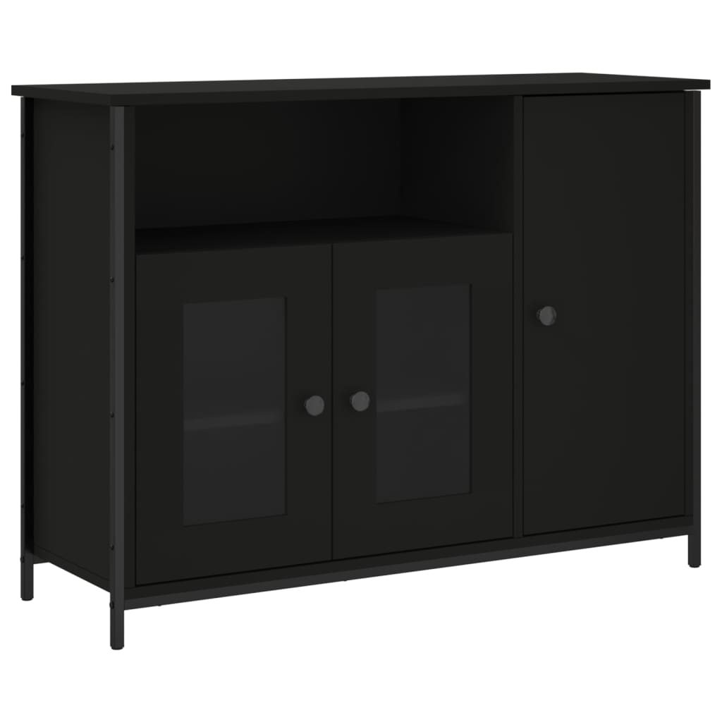 Servantă, negru, 100x35x75 cm, lemn prelucrat GartenMobel Dekor