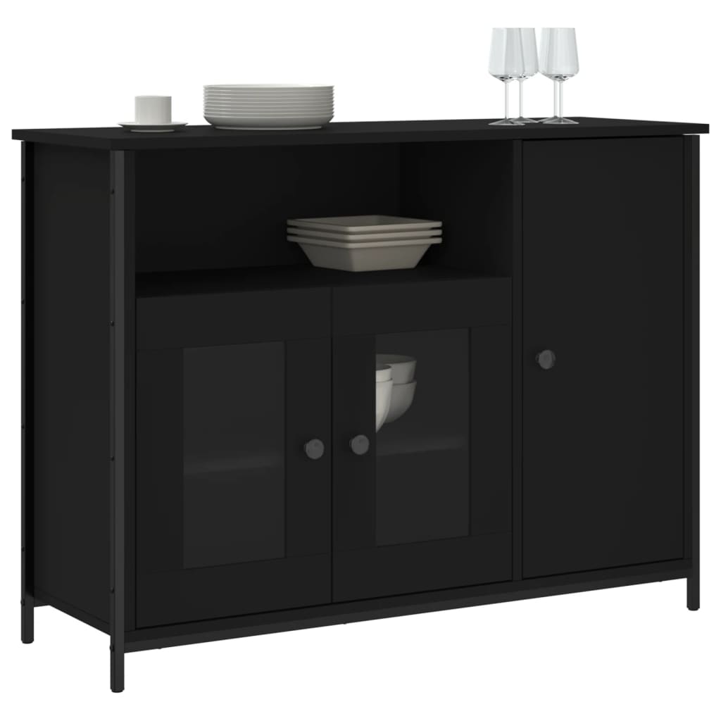 Servantă, negru, 100x35x75 cm, lemn prelucrat GartenMobel Dekor