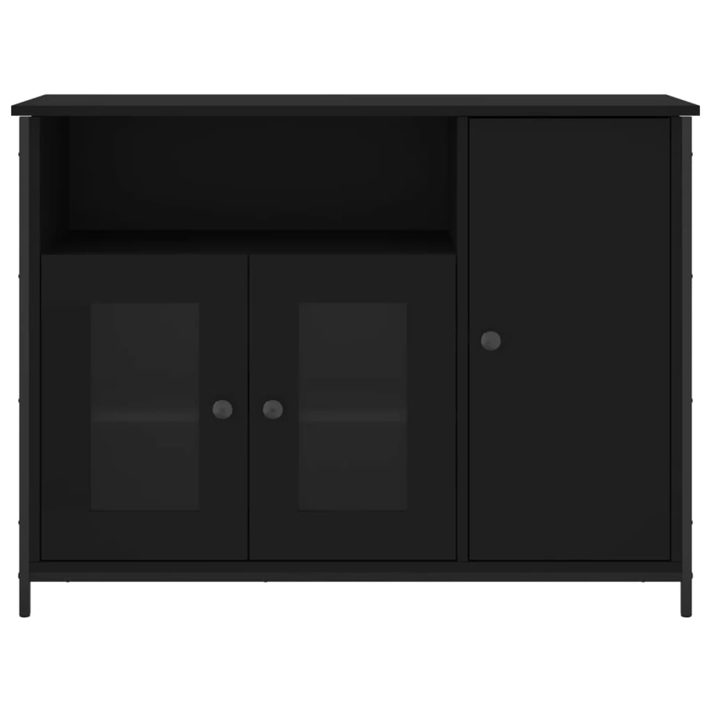 Servantă, negru, 100x35x75 cm, lemn prelucrat GartenMobel Dekor