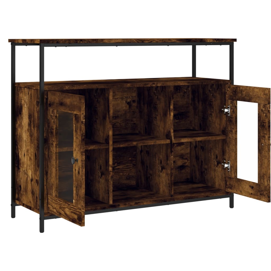 Servantă, stejar fumuriu, 100x35x80 cm, lemn prelucrat GartenMobel Dekor