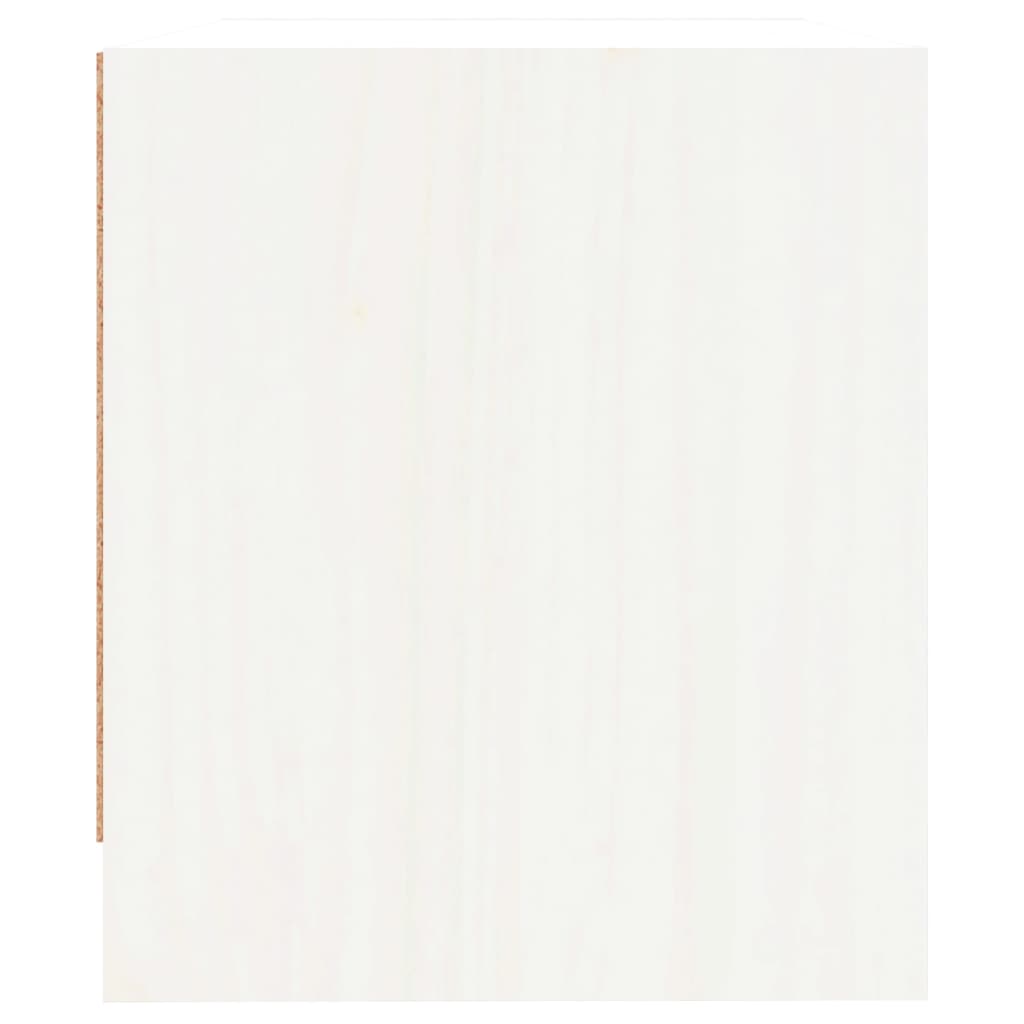 Noptiere, 2 buc., alb, 40x31x35,5 cm, lemn masiv de pin GartenMobel Dekor
