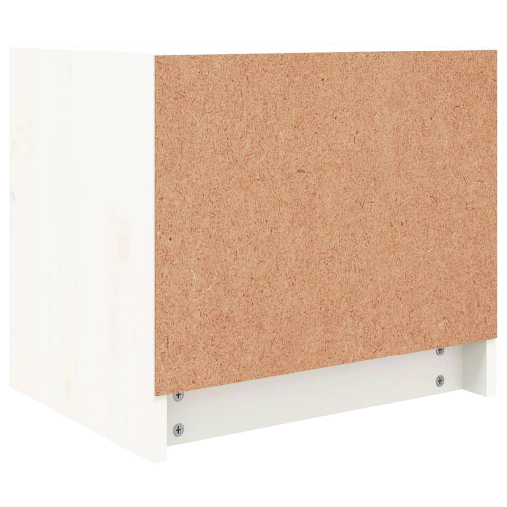 Noptiere, 2 buc., alb, 40x31x35,5 cm, lemn masiv de pin GartenMobel Dekor
