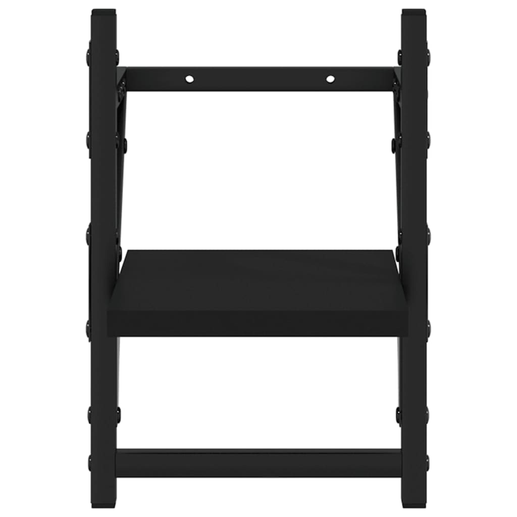Rafturi de perete cu bare, 2 buc, negru, 20x25x30 cm GartenMobel Dekor