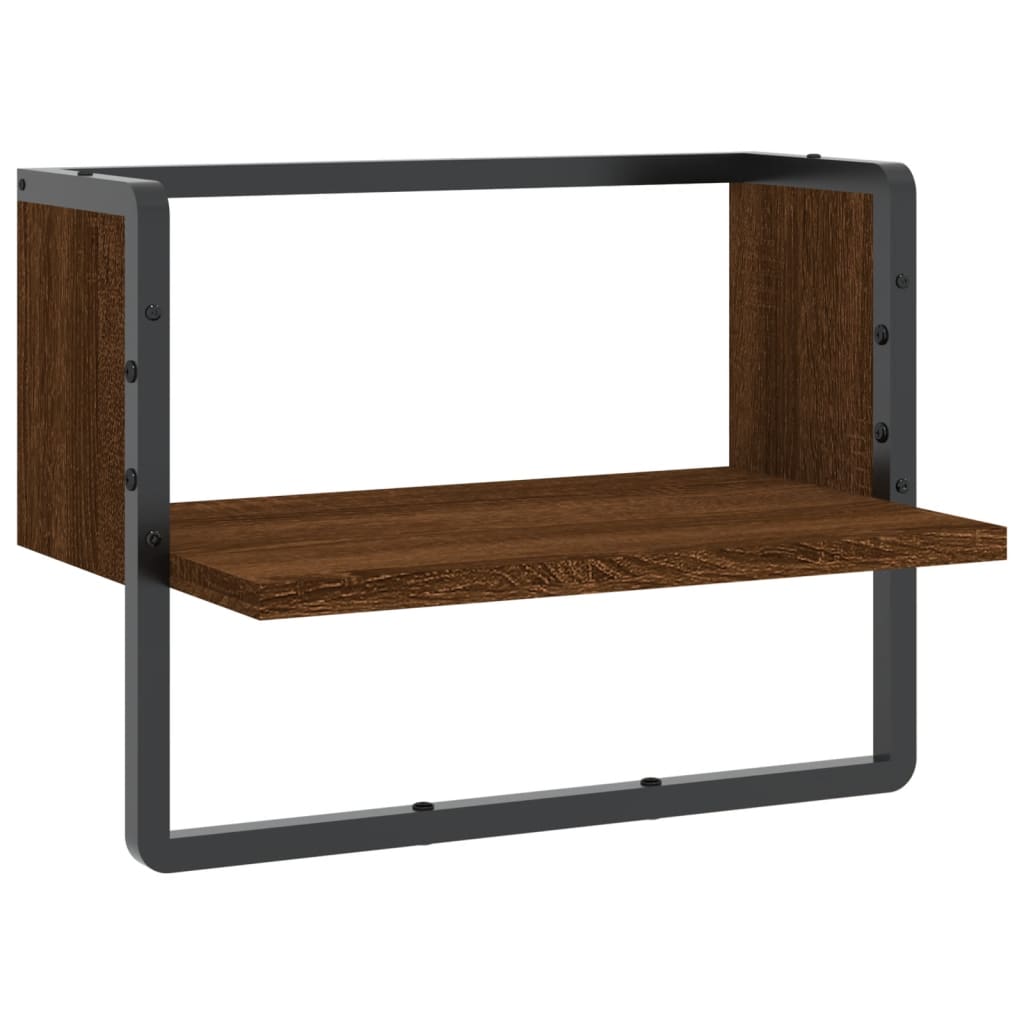 Raft de perete cu bare, stejar maro, 40x25x30 cm GartenMobel Dekor