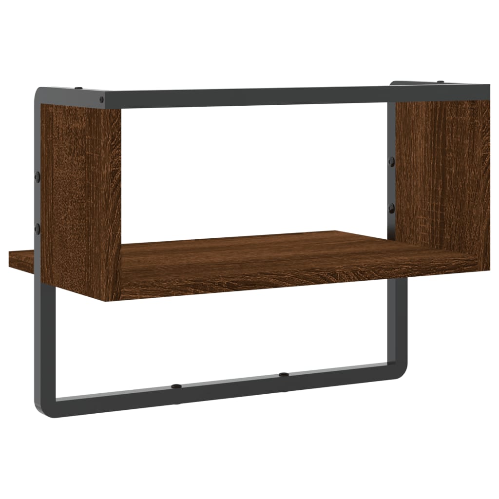 Raft de perete cu bare, stejar maro, 40x25x30 cm GartenMobel Dekor