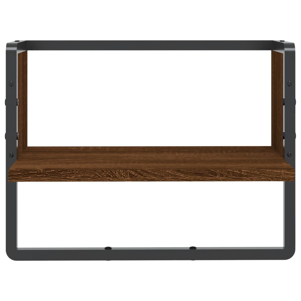 Raft de perete cu bare, stejar maro, 40x25x30 cm GartenMobel Dekor