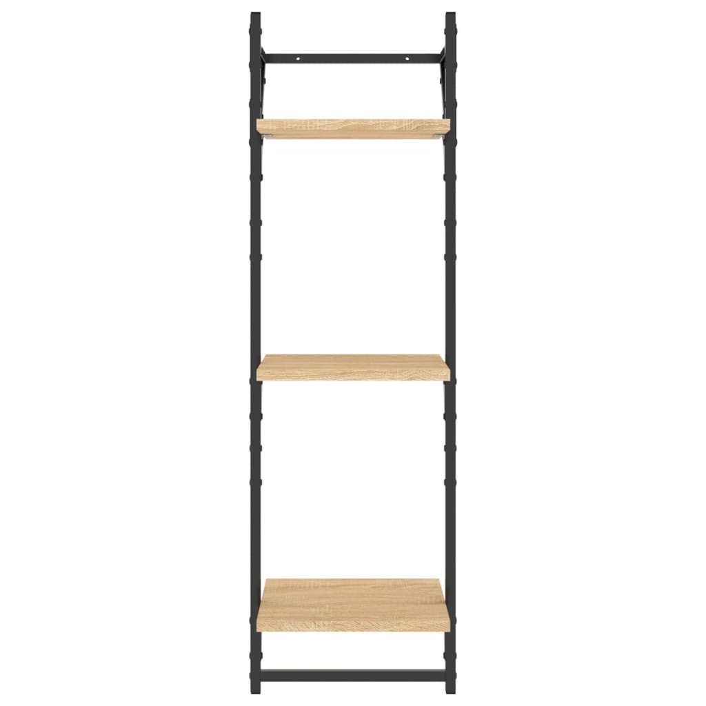 Rafturi perete 3 niveluri/bare 2 buc stejar sonoma 30x25x100cm GartenMobel Dekor