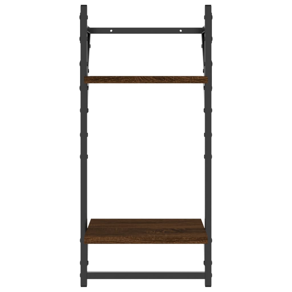 Set rafturi de perete cu bare, 4 buc., stejar maro, lemn GartenMobel Dekor