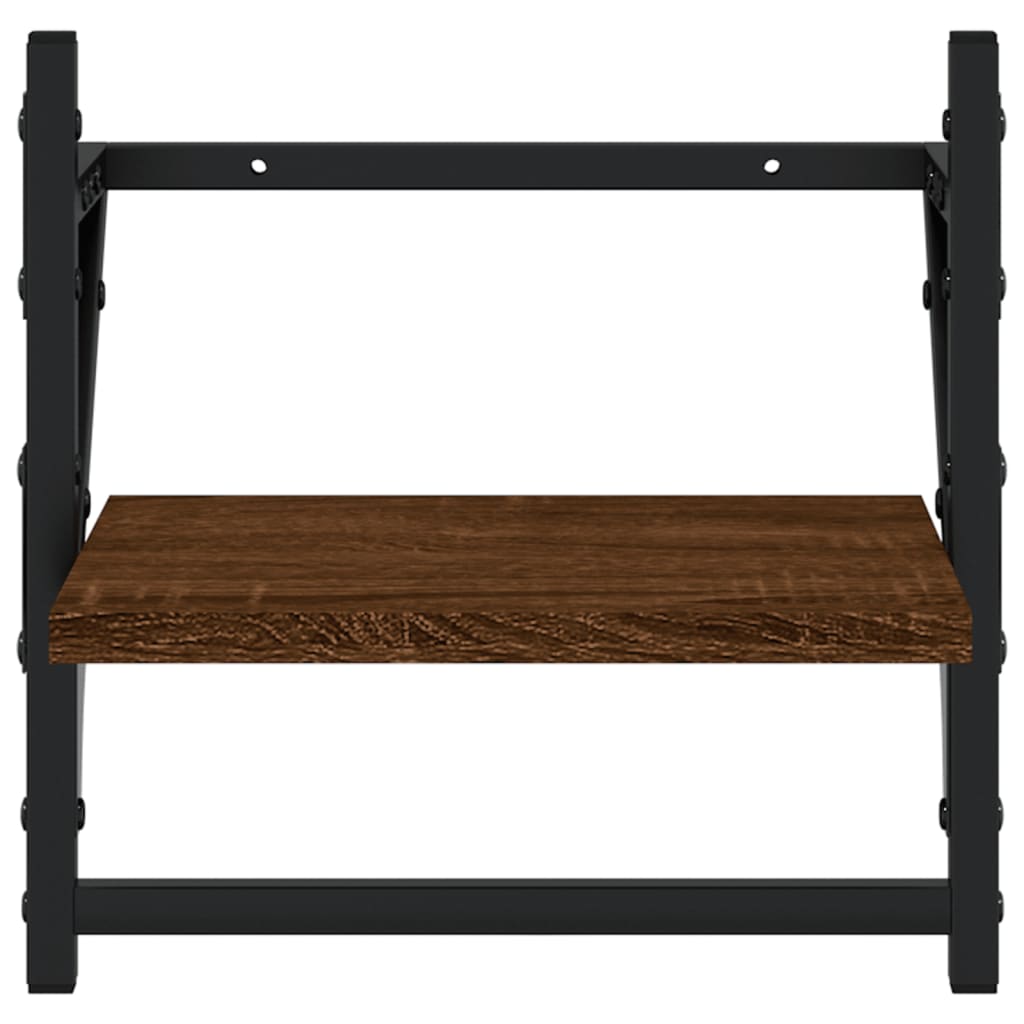 Set rafturi de perete cu bare, 4 buc., stejar maro, lemn GartenMobel Dekor