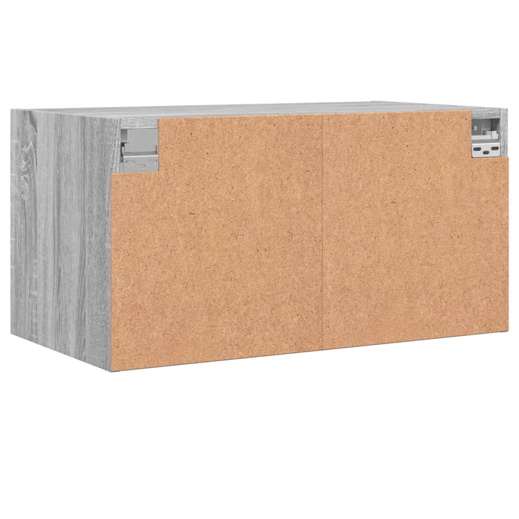 Dulap de perete cu uși din sticlă, gri sonoma, 68,5x37x35 cm GartenMobel Dekor