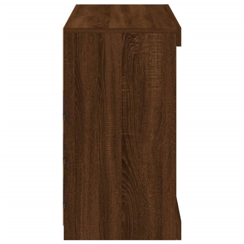Servantă cu lumini LED, stejar maro, 81x37x67 cm GartenMobel Dekor
