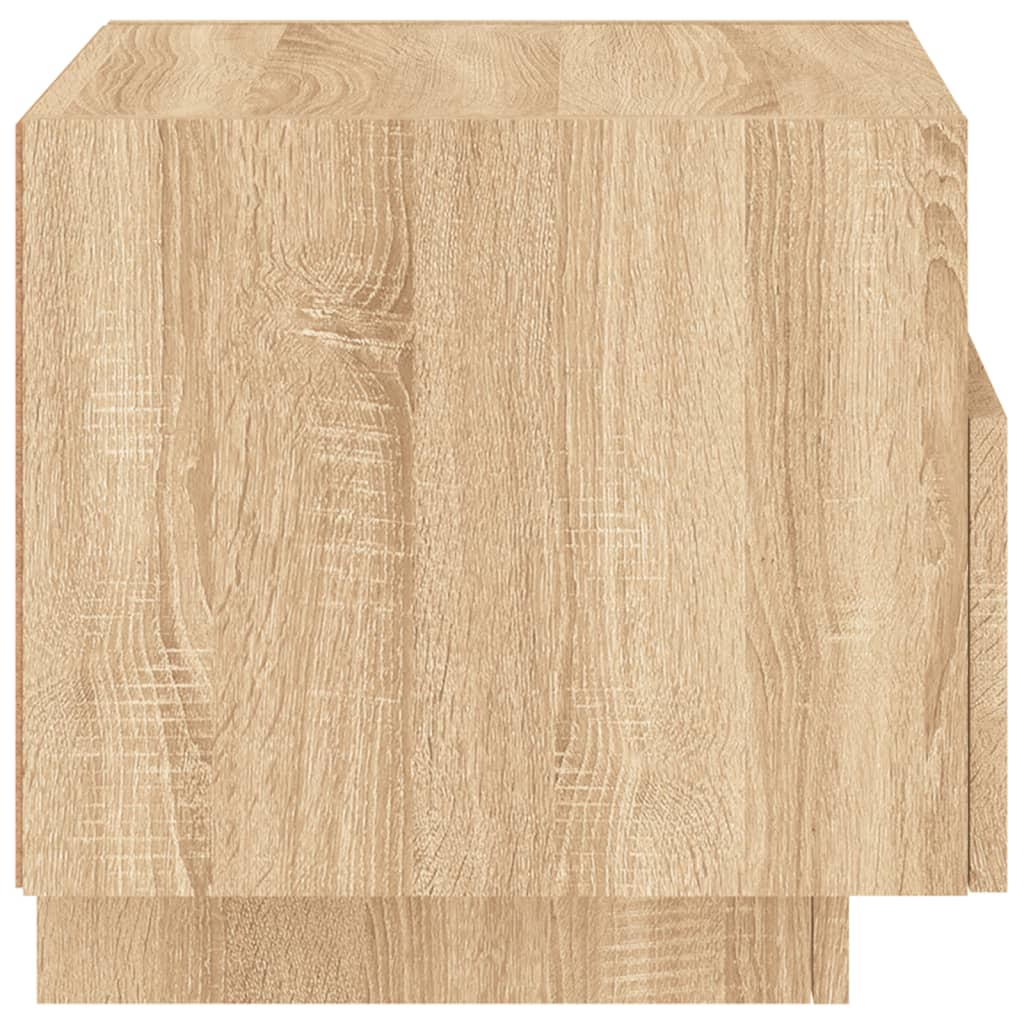 Noptiere cu lumini LED, 2 buc., stejar sonoma, 40x39x37 cm GartenMobel Dekor