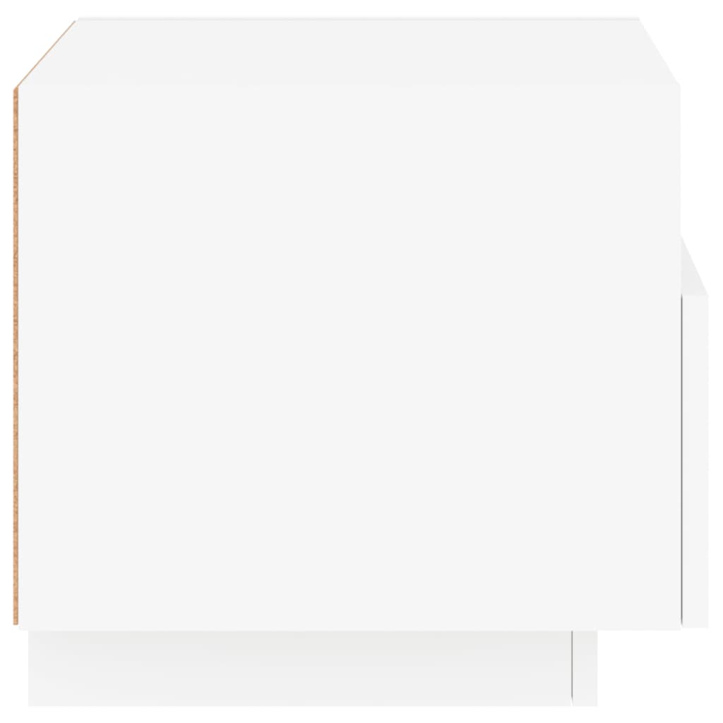 Noptiere cu lumini LED, alb, 40x39x37 cm GartenMobel Dekor