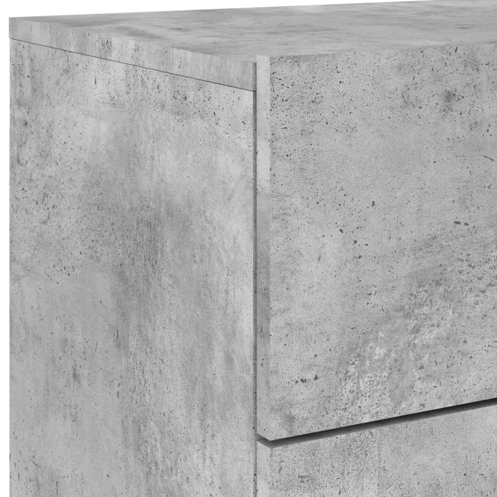 Noptiere montate pe perete cu lumini LED, 2 buc., gri beton GartenMobel Dekor