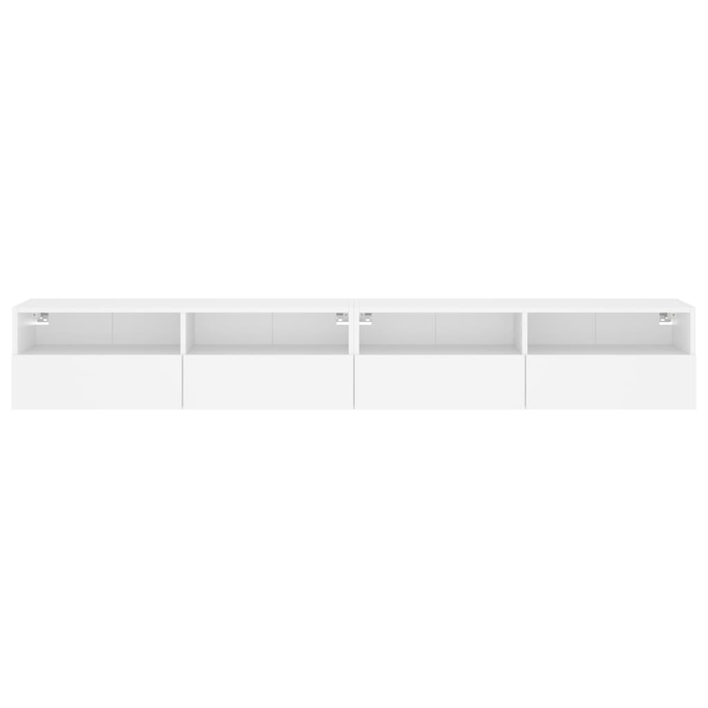 Dulapuri TV de perete 2 buc. alb 100x30x30 cm lemn compozit GartenMobel Dekor