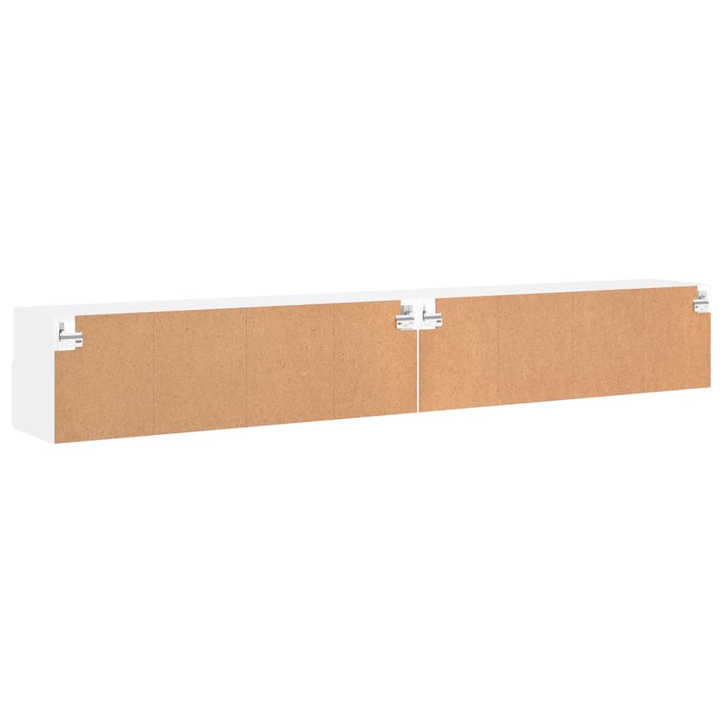 Dulapuri TV de perete 2 buc. alb 100x30x30 cm lemn compozit GartenMobel Dekor