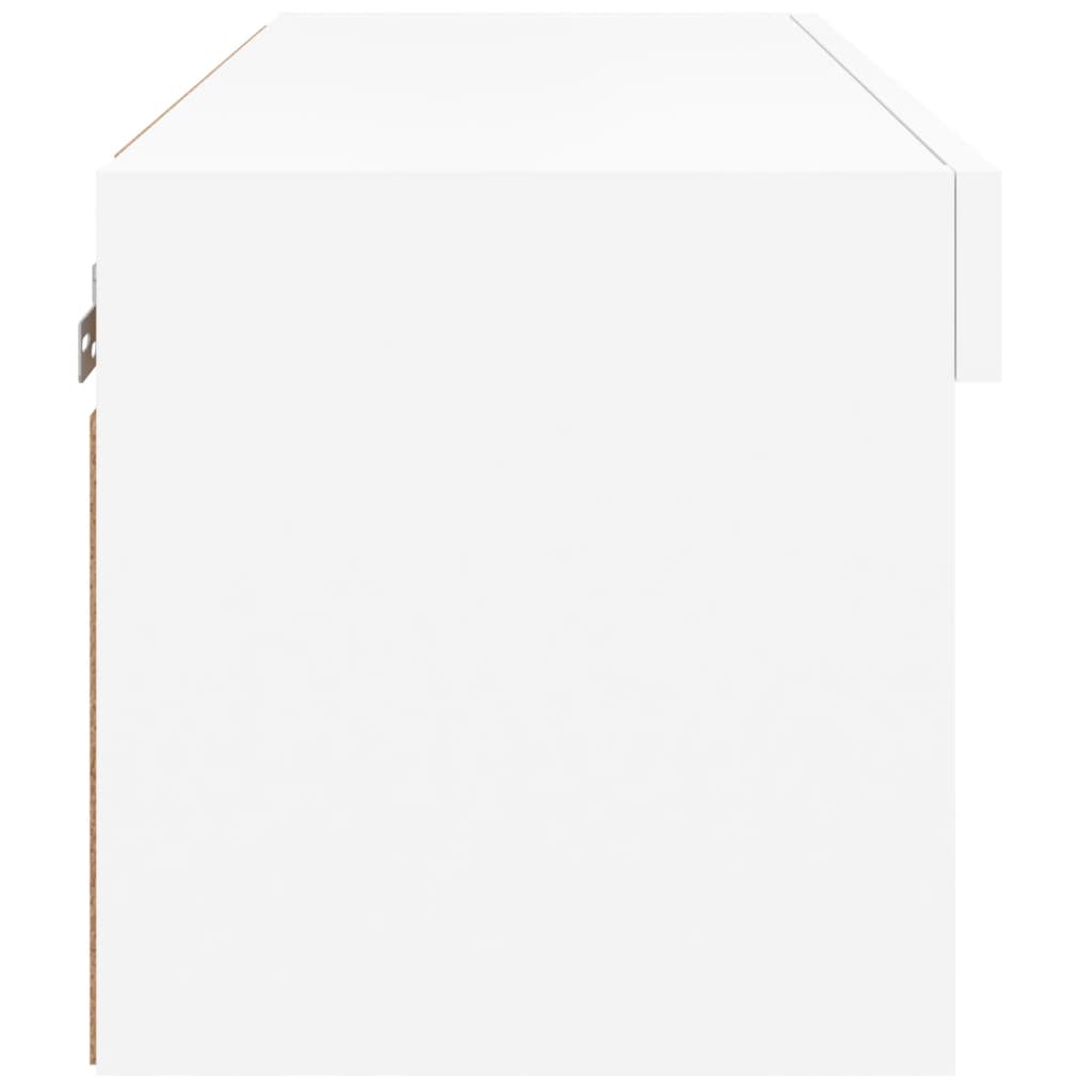 Comodă TV cu lumini LED, alb, 60x30x30 cm GartenMobel Dekor