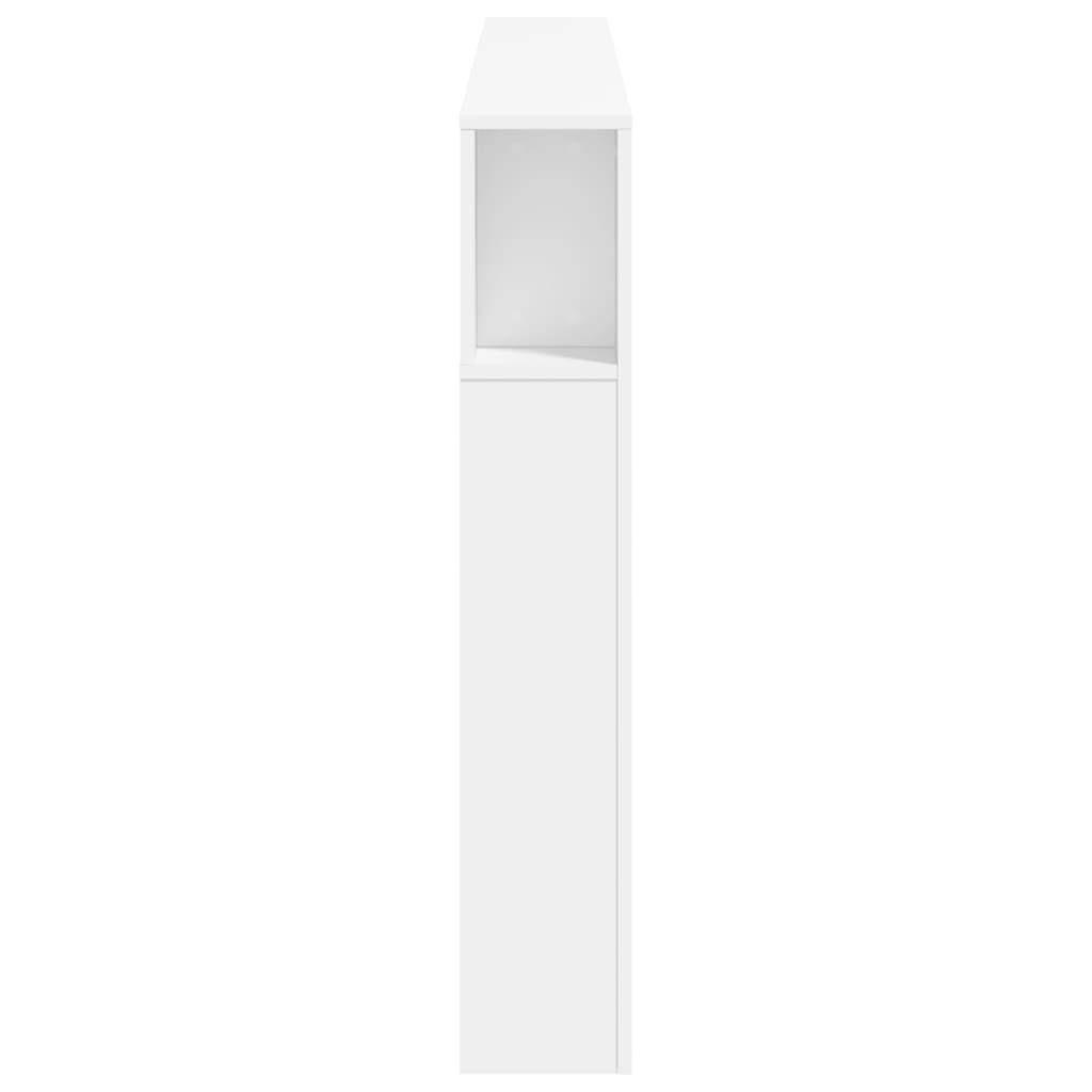 Tăblie de pat cu LED, alb, 180x18,5x103,5 cm, lemn GartenMobel Dekor