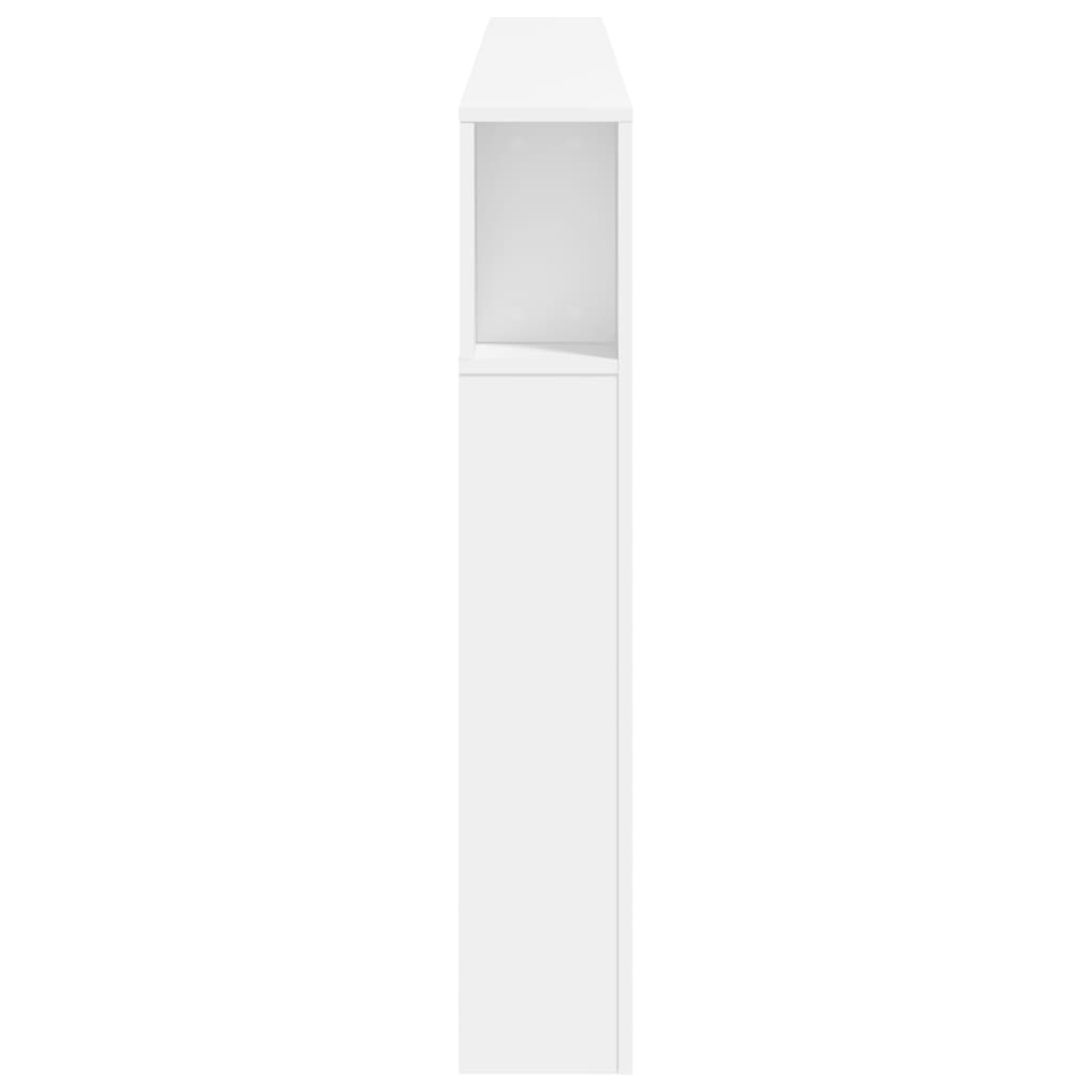 Tăblie de pat cu LED, alb, 220x18,5x103,5 cm, lemn GartenMobel Dekor