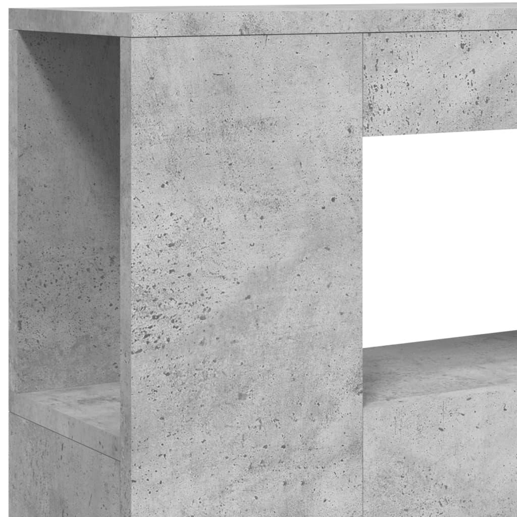 Tăblie de pat cu LED, gri beton, 100x18,5x103,5 cm, lemn GartenMobel Dekor