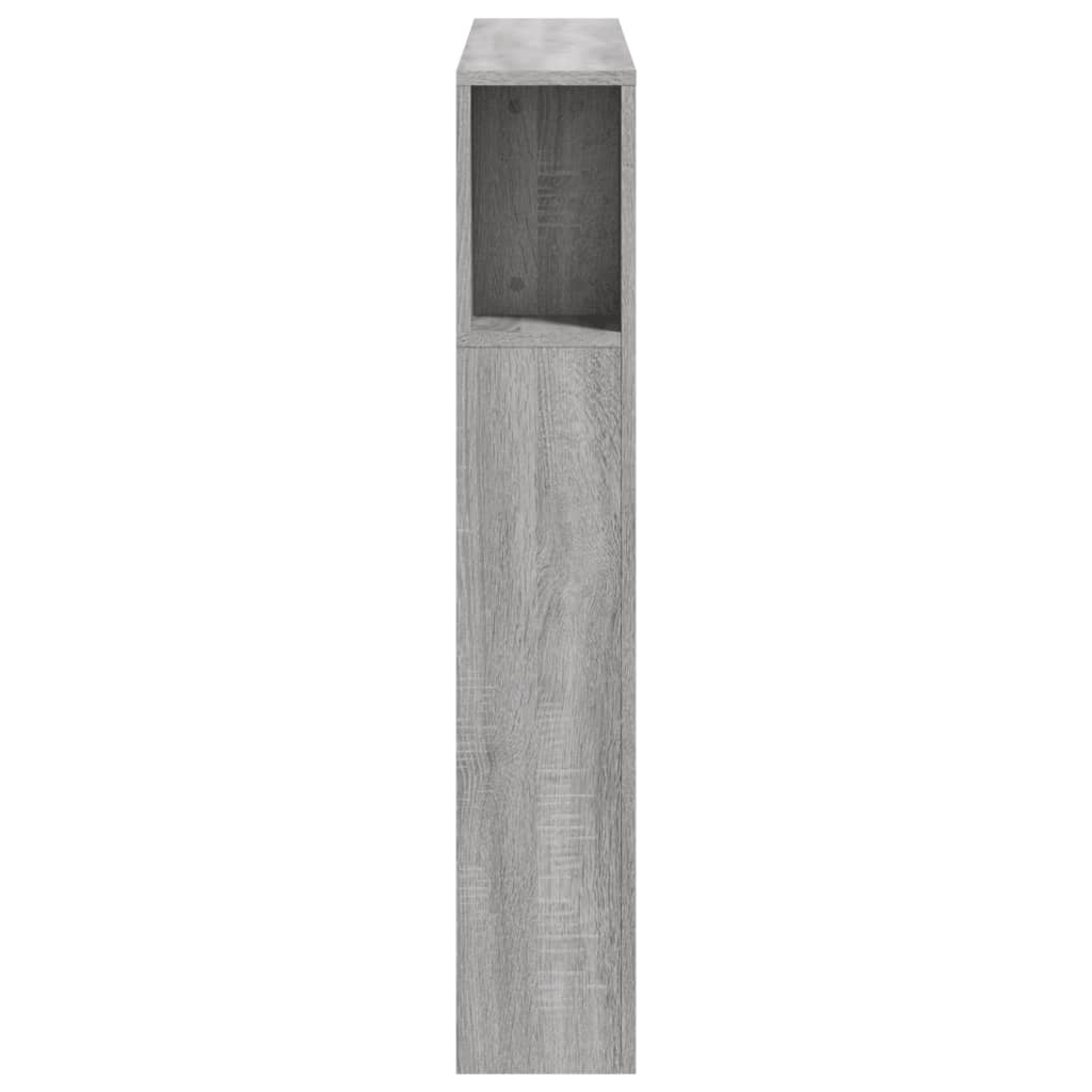Tăblie de pat cu LED, gri sonoma, 100x18,5x103,5 cm, lemn GartenMobel Dekor