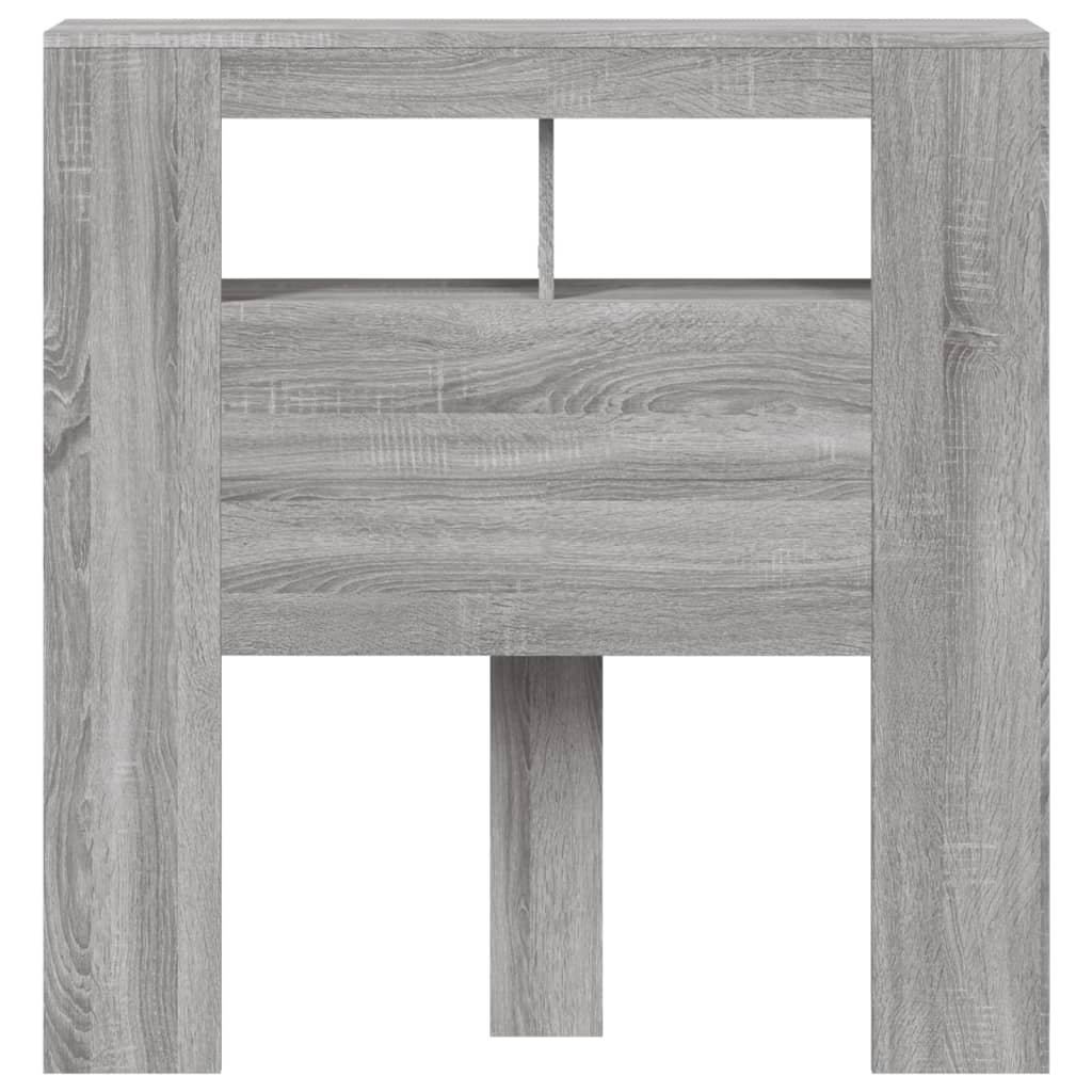 Tăblie de pat cu LED, gri sonoma, 100x18,5x103,5 cm, lemn GartenMobel Dekor