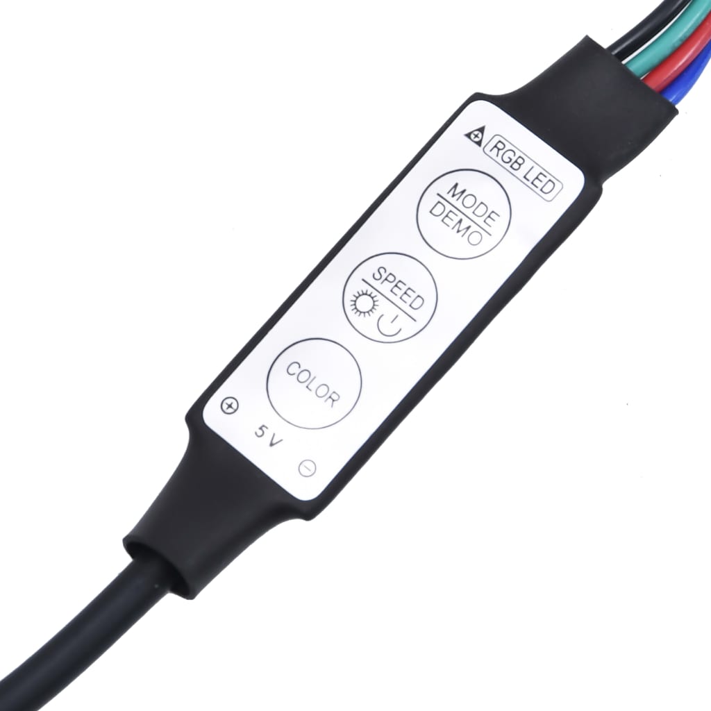 Tăblie de pat cu LED, negru, 180x18,5x103,5 cm, lemn GartenMobel Dekor