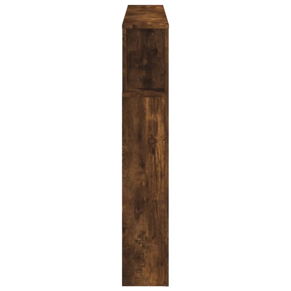 Tăblie de pat cu LED, stejar fumuriu, 140x18,5x103,5 cm, lemn GartenMobel Dekor