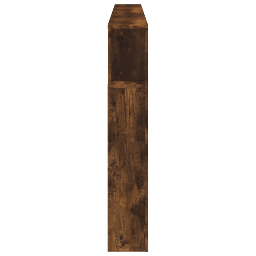 Tăblie de pat cu LED, stejar fumuriu, 220x18,5x103,5 cm, lemn GartenMobel Dekor
