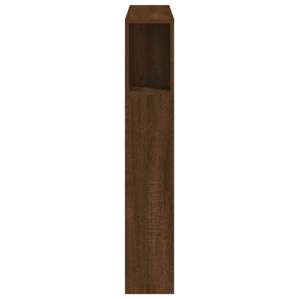 Tăblie de pat cu LED, stejar maro, 100x18,5x103,5 cm, lemn GartenMobel Dekor