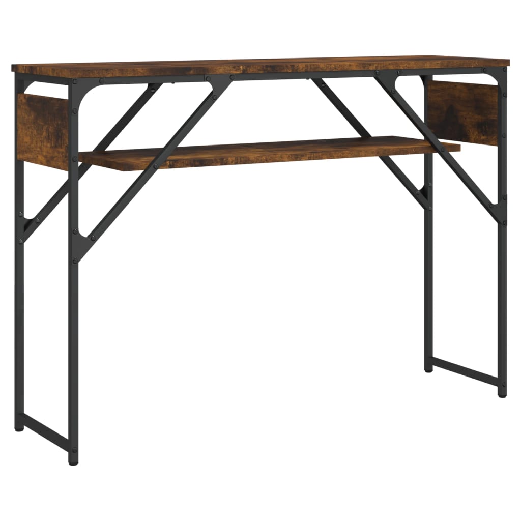 Măsuță consolă cu raft stejar afumat 105x30x75cm lemn prelucrat GartenMobel Dekor