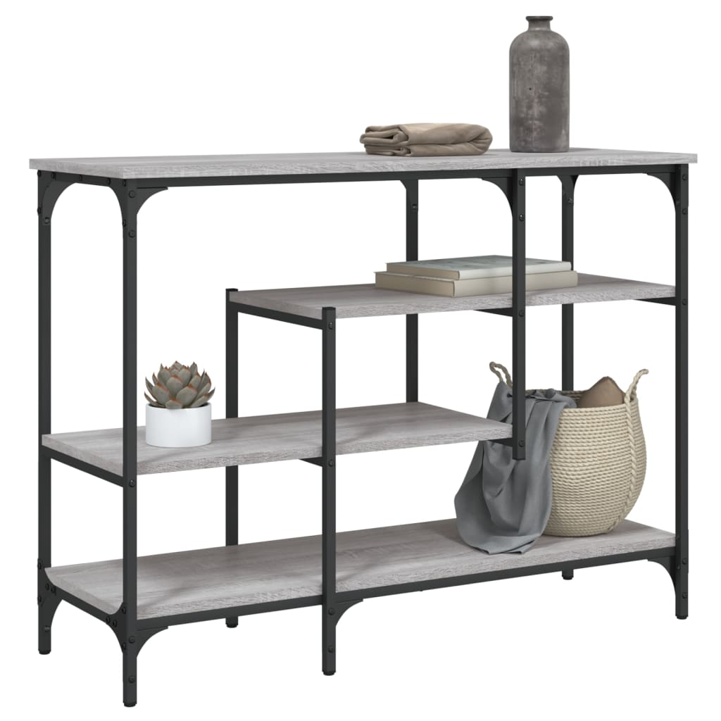 Măsuță consolă cu rafturi, gri sonoma, 100x35x75 cm GartenMobel Dekor