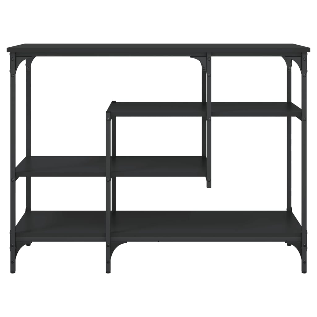 Măsuță consolă cu rafturi, negru, 100x35x75 cm GartenMobel Dekor