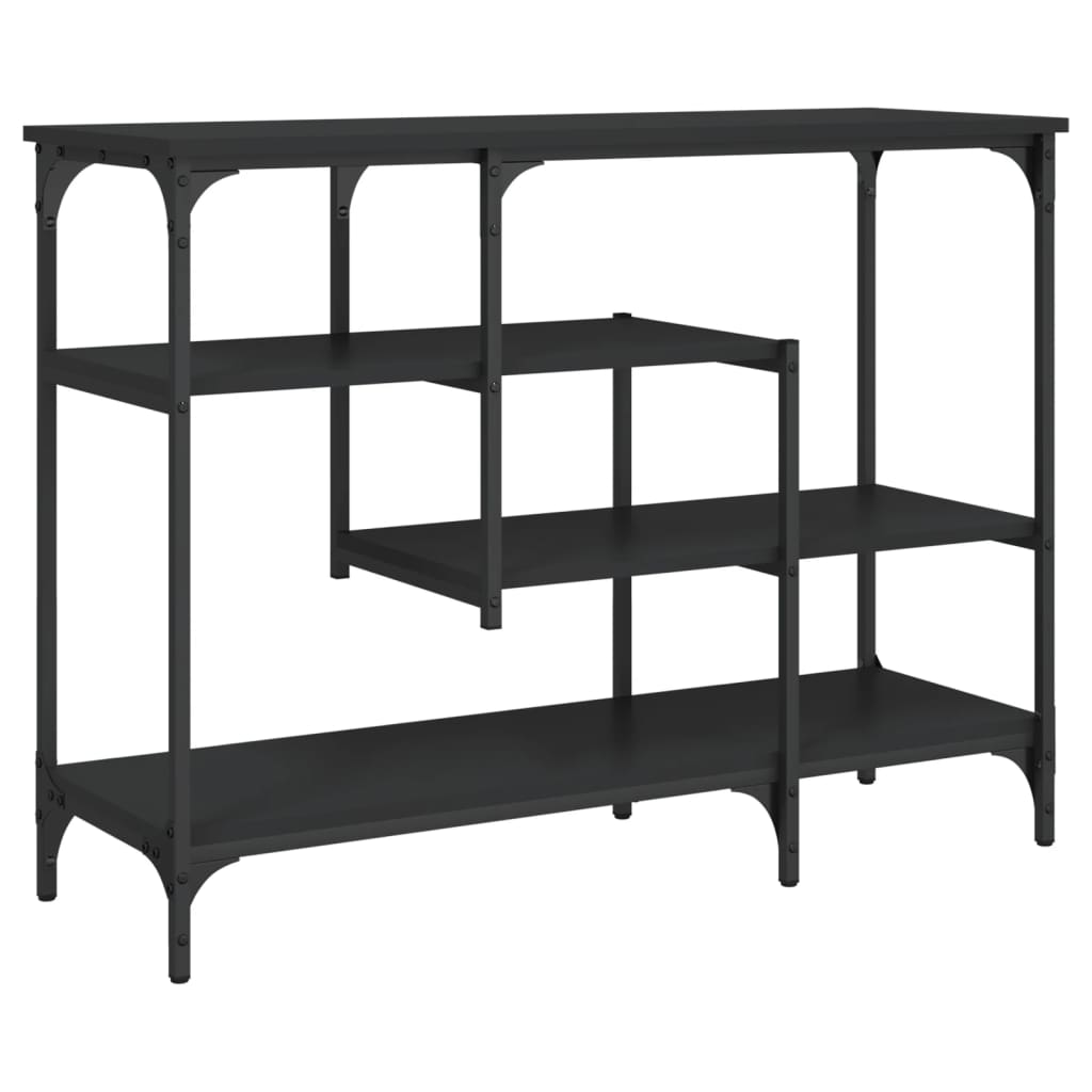 Măsuță consolă cu rafturi, negru, 100x35x75 cm GartenMobel Dekor