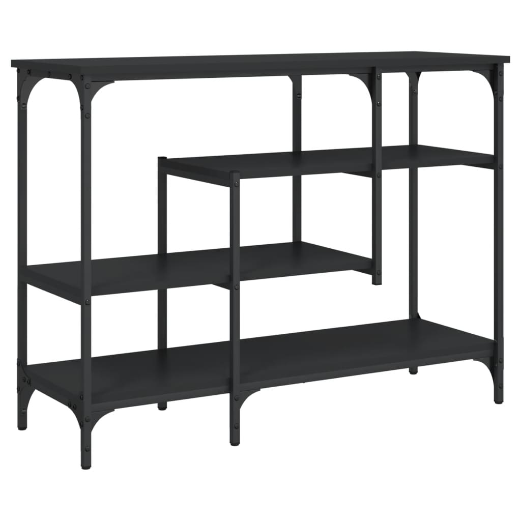 Măsuță consolă cu rafturi, negru, 100x35x75 cm GartenMobel Dekor