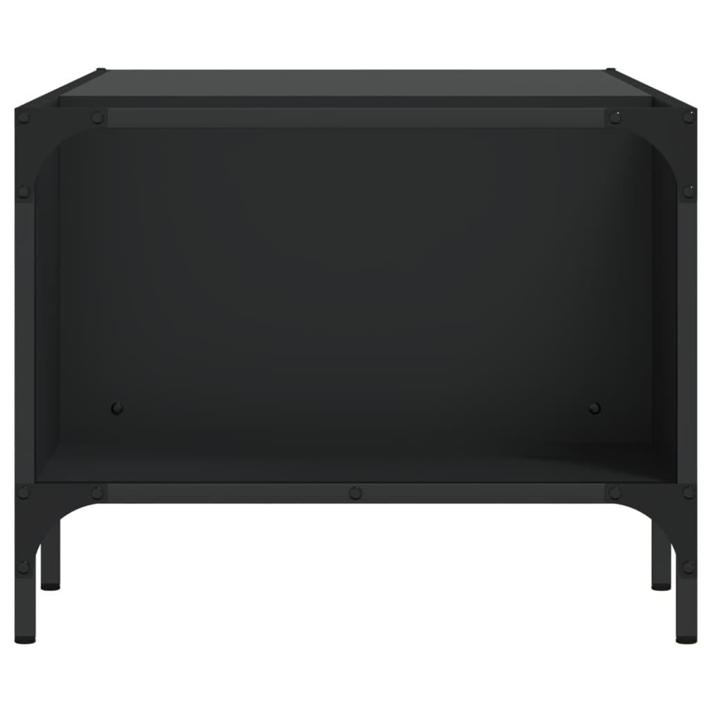 Măsuță de cafea cu raft, negru, 100x51x40 cm, lemn GartenMobel Dekor