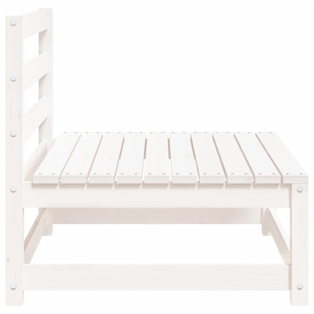 Canapele grădină fără cotiere, 3 buc., alb, 70x70x67 cm GartenMobel Dekor