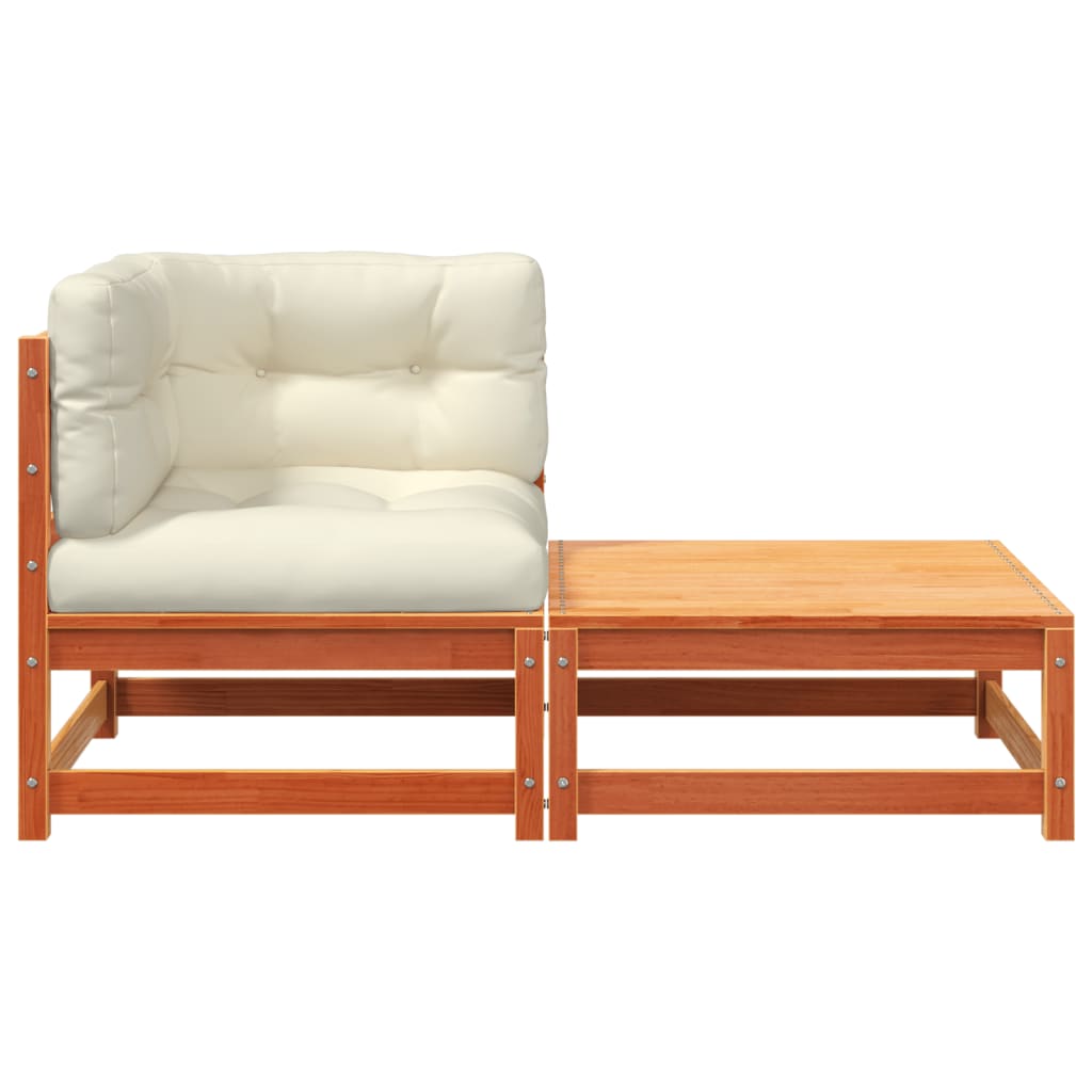 Canapea colțar de gradină, cu perne și taburet GartenMobel Dekor