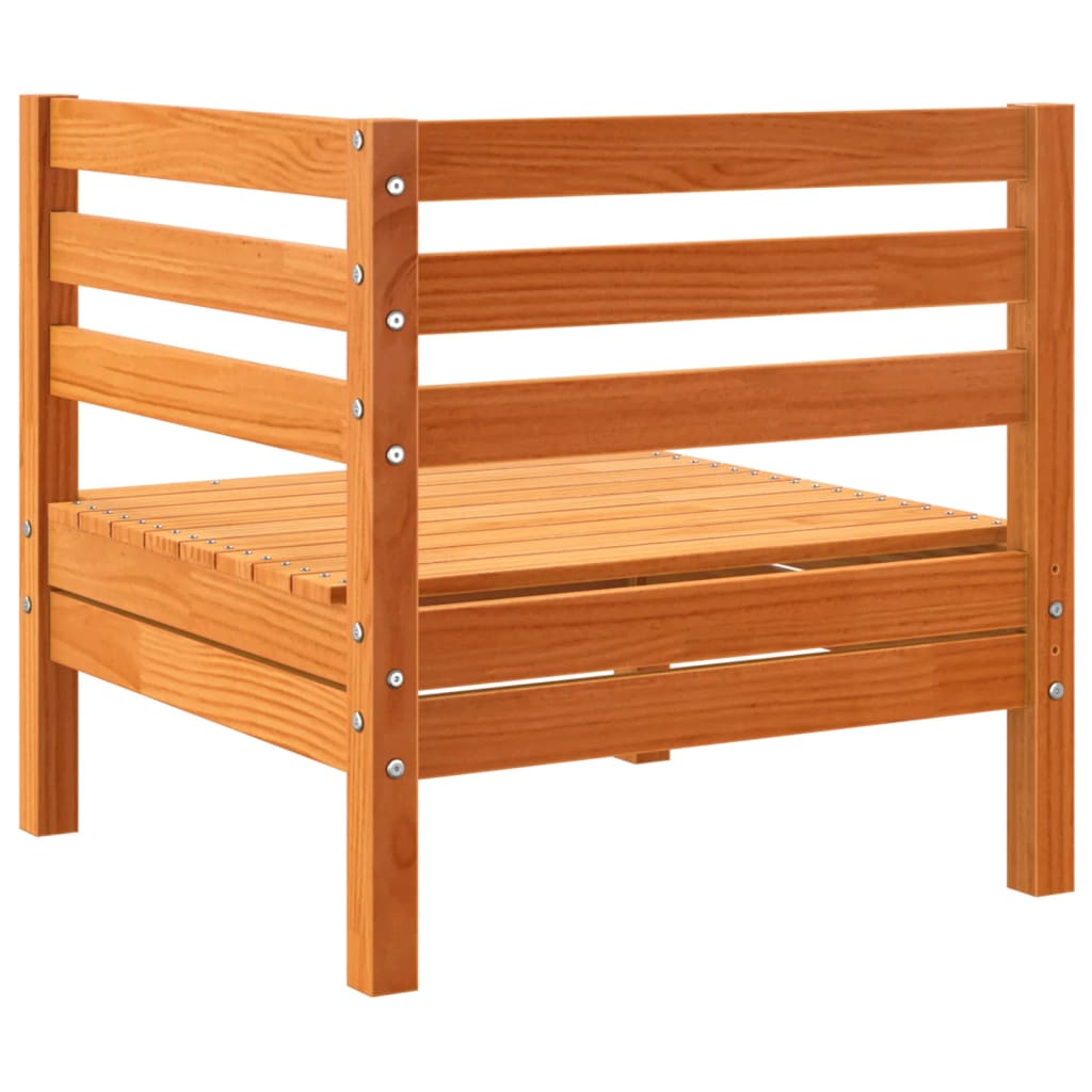 Canapea colțar de grădină, maro ceruit, lemn masiv de pin GartenMobel Dekor