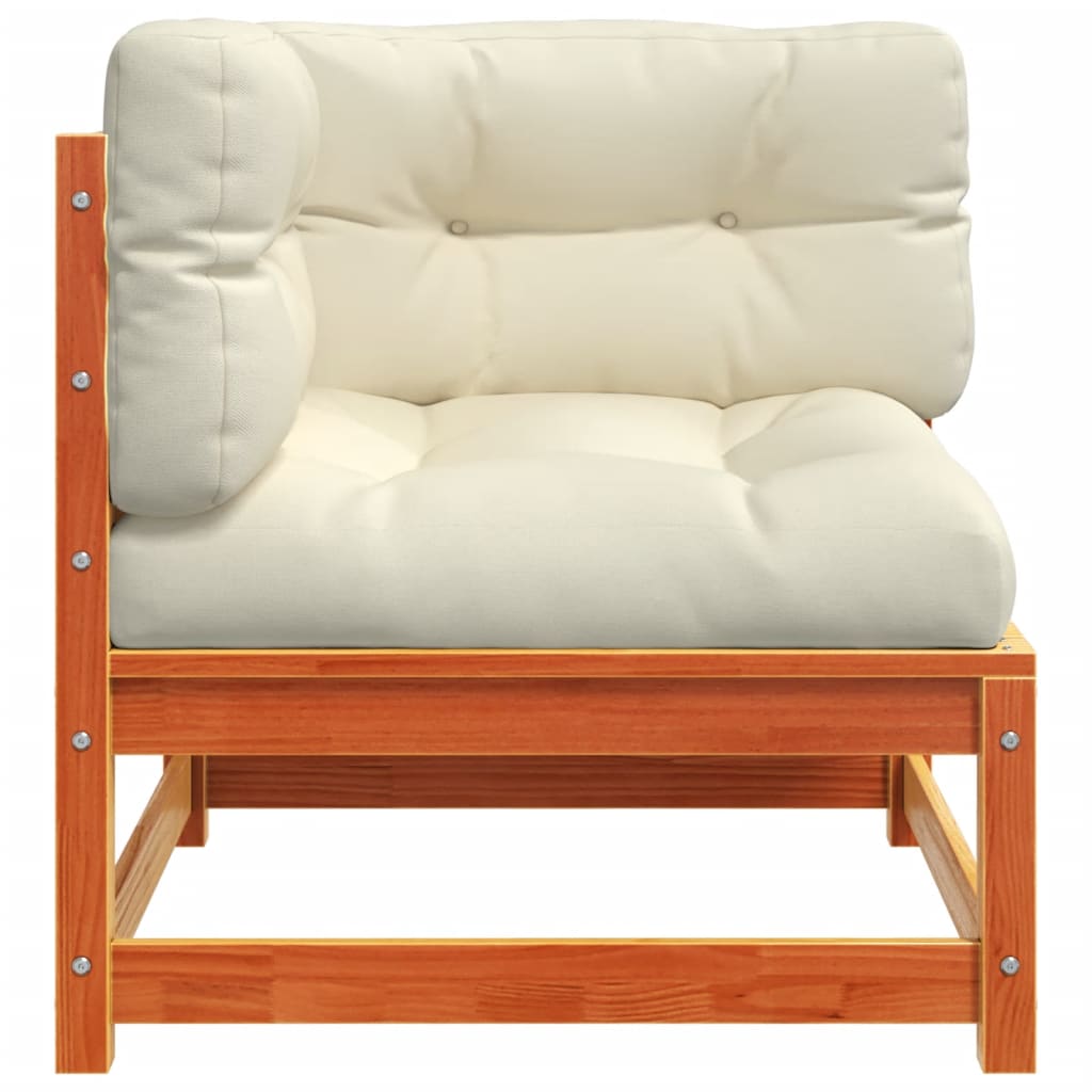 Canapea de colț cu perne pentru grădină, maro ceruit GartenMobel Dekor