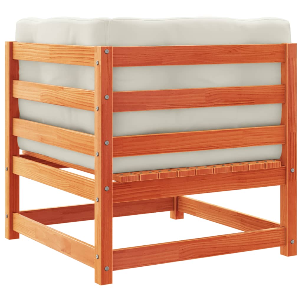 Canapea de colț cu perne pentru grădină, maro ceruit GartenMobel Dekor